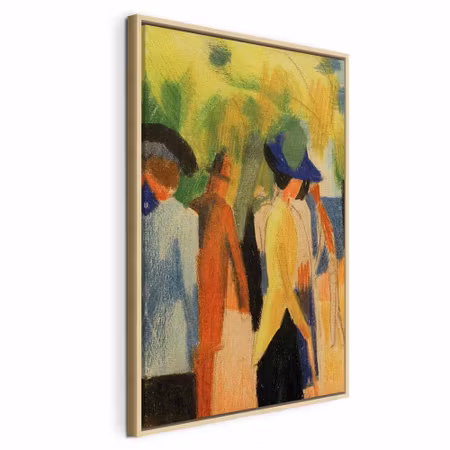 Canvastavla med ram - August macke walker under
