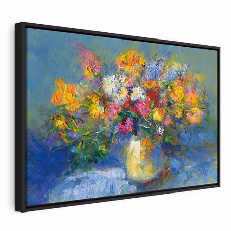 Canvastavla med ram - Autumn bouquet