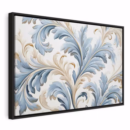 Canvastavla med ram - Baroque ornaments in light