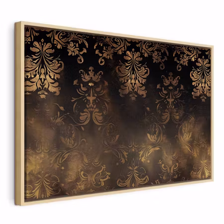 Canvastavla med ram - Baroque ornaments in