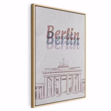 Canvastavla med ram - Berlin in watercolours