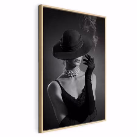 Canvastavla med ram - Black elegance vertical