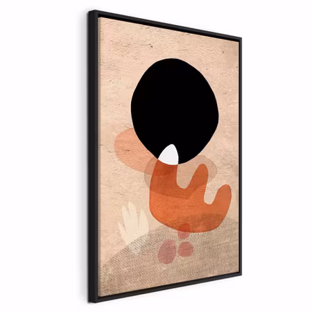 Canvastavla med ram - Black stone vertical