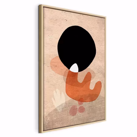 Canvastavla med ram - Black stone vertical
