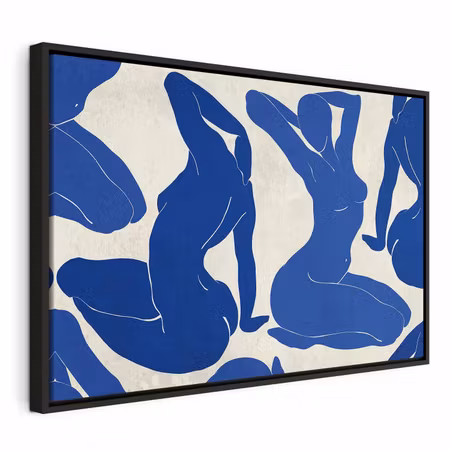 Canvastavla med ram - Blue femininity