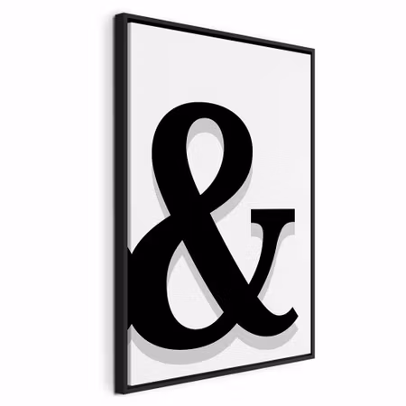 Canvastavla med ram - Decorative letter vertical