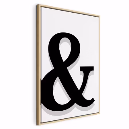 Canvastavla med ram - Decorative letter vertical