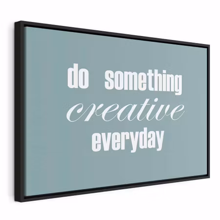 Canvastavla med ram - Do something creative