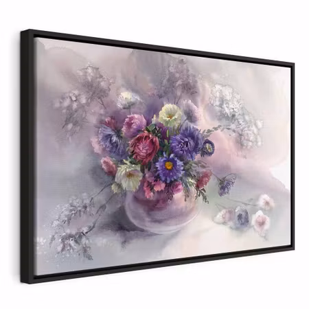 Canvastavla med ram - Dreamer and s bouquet