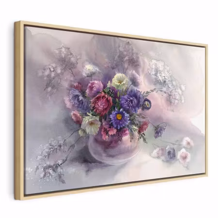 Canvastavla med ram - Dreamer and s bouquet