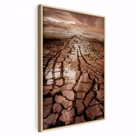 Canvastavla med ram - Drought vertical