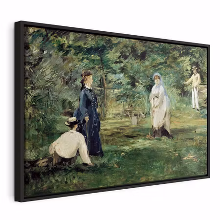 Canvastavla med ram - Edouard manet the croquet