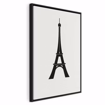 Canvastavla med ram - Eiffel tower simple graphics