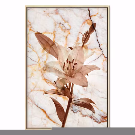 Canvastavla med ram - Elegance of a flower