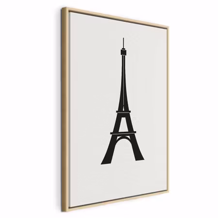 Canvastavla med ram - Eiffel tower simple graphics