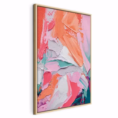 Canvastavla med ram - Energetic colors abstract