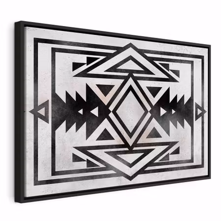Canvastavla med ram - Ethnic pattern wide
