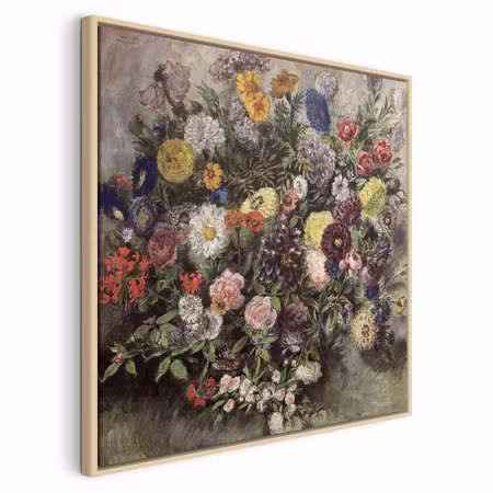 Canvastavla med ram - Eug ne delacroix bouquet of