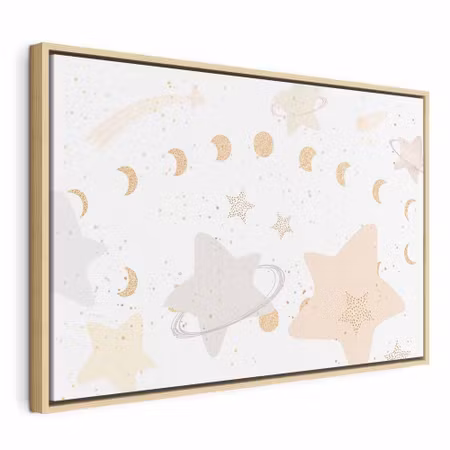 Canvastavla med ram - Fairy tale galaxy phases of