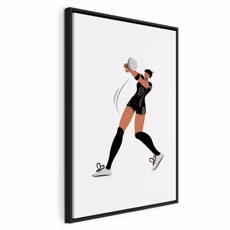 Canvastavla med ram - Female volleyball player