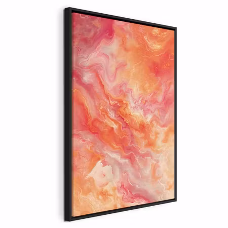 Canvastavla med ram - Fiery colors dynamic shapes