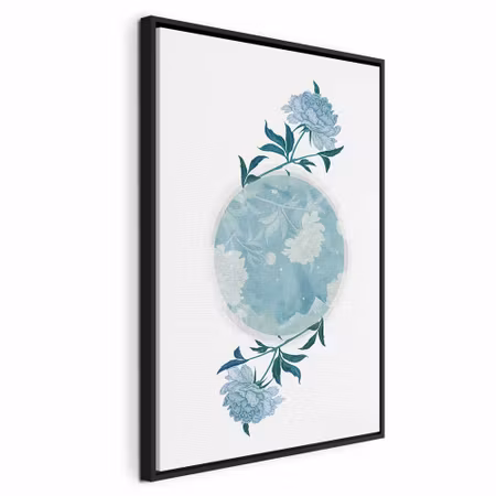 Canvastavla med ram - Floral planet vertical