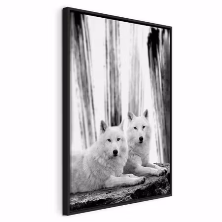 Canvastavla med ram - Forest love vertical