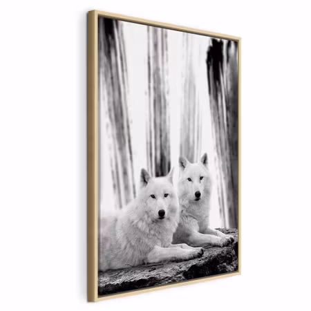 Canvastavla med ram - Forest love vertical