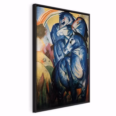 Canvastavla med ram - Franz marc the tower of blue
