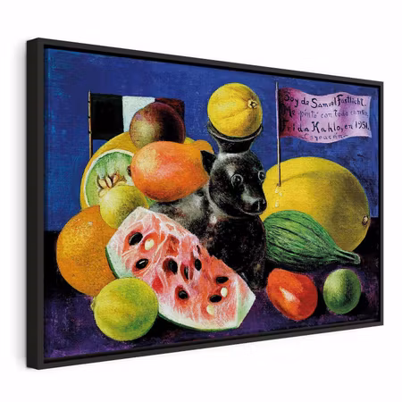 Canvastavla med ram - Frida kahlo still life