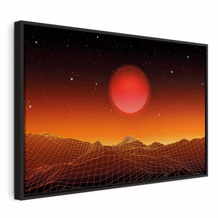 Canvastavla med ram - Futuristic landscape wide