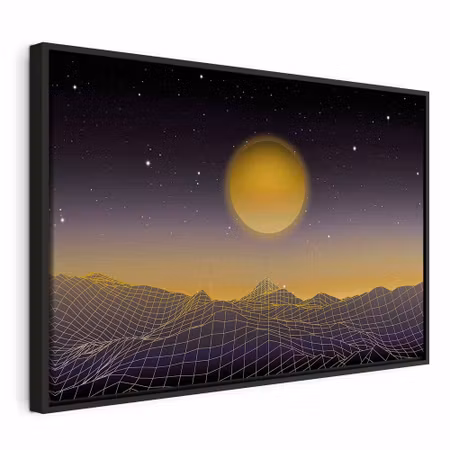 Canvastavla med ram - Futuristic landscape wide