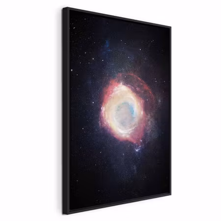 Canvastavla med ram - Galactic explosion vertical