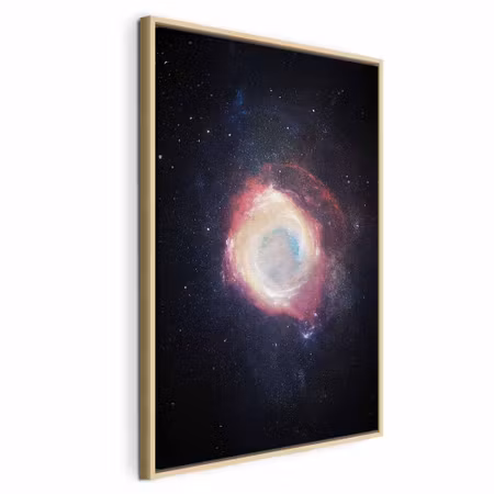 Canvastavla med ram - Galactic explosion vertical