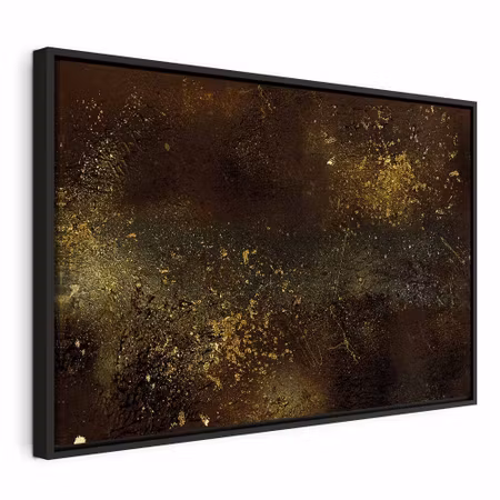 Canvastavla med ram - Golden constellation wide