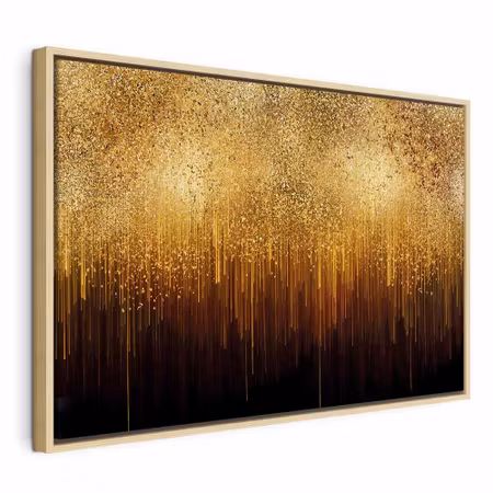 Canvastavla med ram - Golden expansion wide