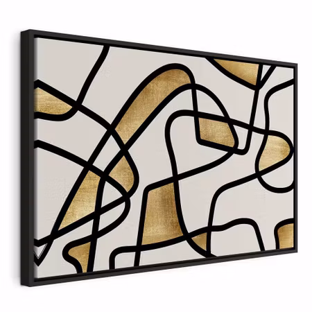 Canvastavla med ram - Golden spiral wide