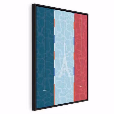 Canvastavla med ram - Graphic illustration of a