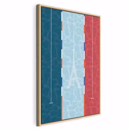 Canvastavla med ram - Graphic illustration of a