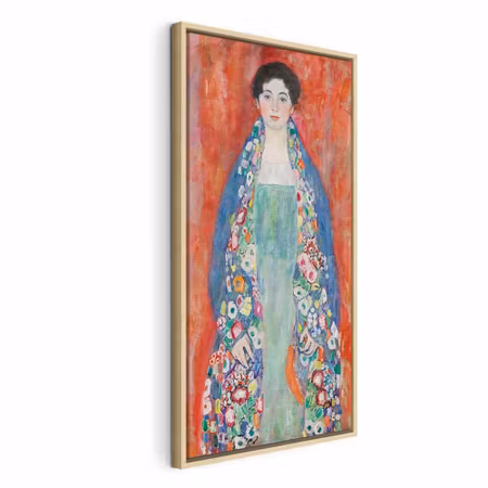 Canvastavla med ram - Gustav klimt portrait of