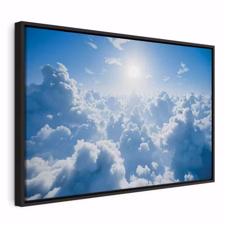 Canvastavla med ram - Heavenly calm warm rays of