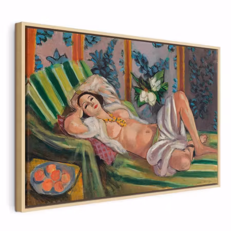Canvastavla med ram - Henri matisse reclining