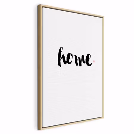 Canvastavla med ram - Home and dot vertical