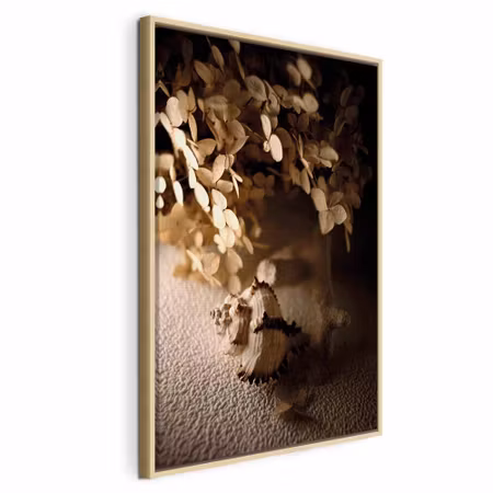 Canvastavla med ram - Humming seashell vertical