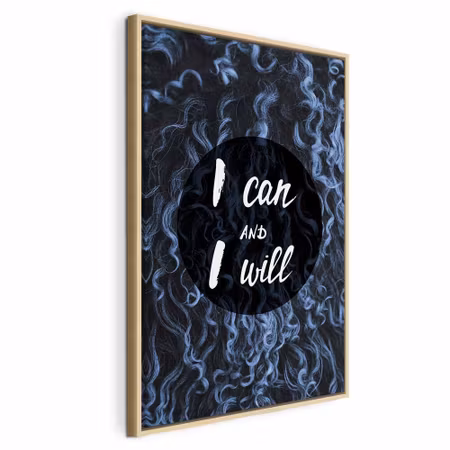 Canvastavla med ram - I can and i will vertical