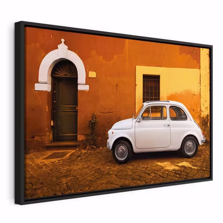 Canvastavla med ram - Italian street wide