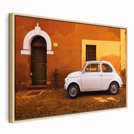 Canvastavla med ram - Italian street wide