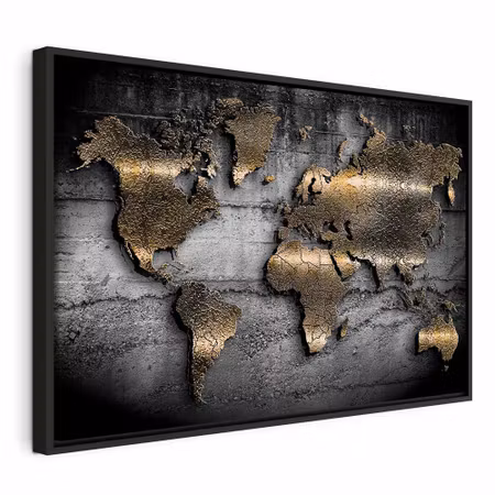 Canvastavla med ram - Jewels of the world wide