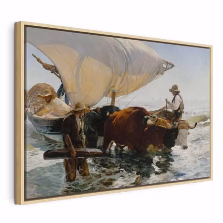 Canvastavla med ram - Joaqu n sorolla y bastida