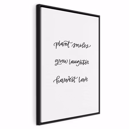 Canvastavla med ram - Joy and love vertical
